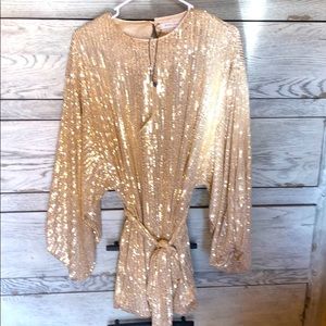 Gold sequin dress